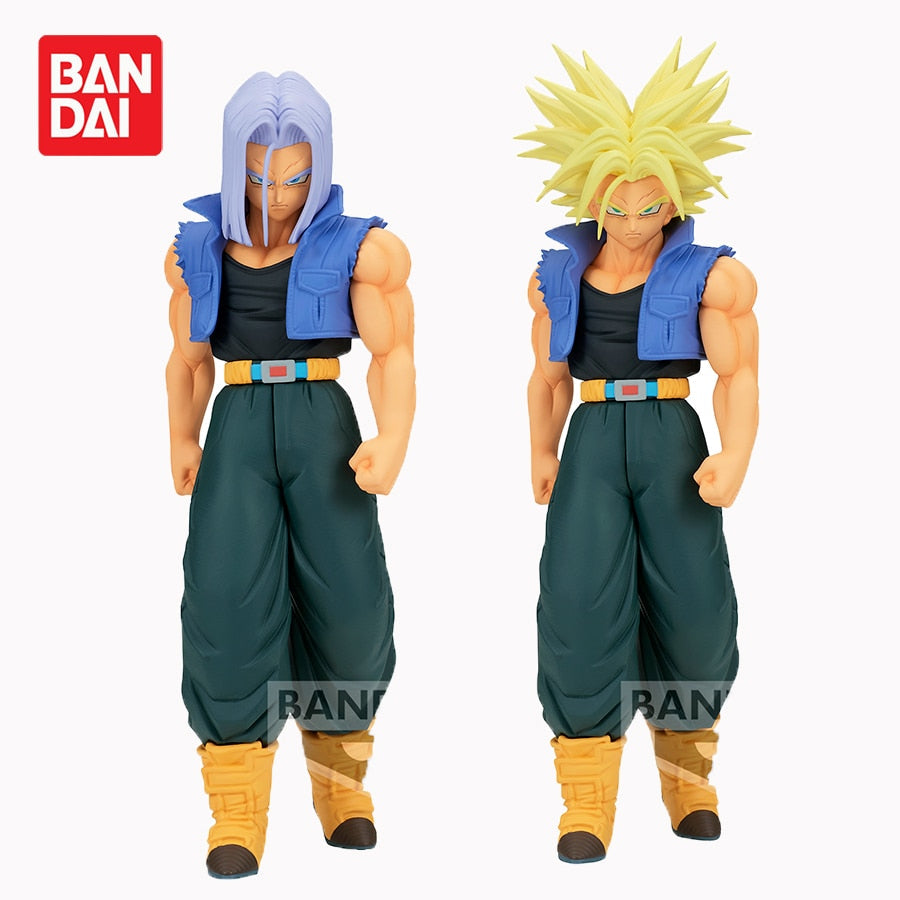Original Banpresto Anime Dragon Ball Solid Edge Works Super Saiyan 2 Trunks Action Figure Bandai Figurals Collectible Model Toys