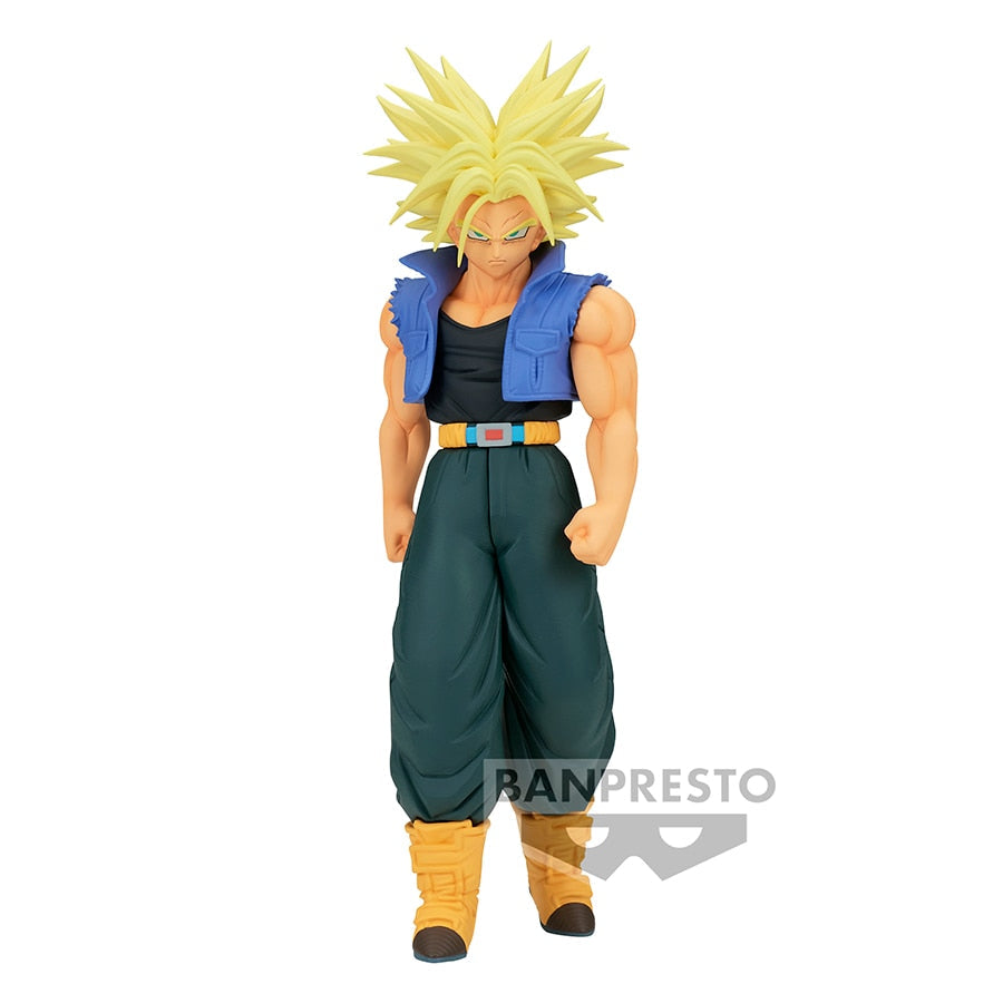 Original Banpresto Anime Dragon Ball Solid Edge Works Super Saiyan 2 Trunks Action Figure Bandai Figurals Collectible Model Toys