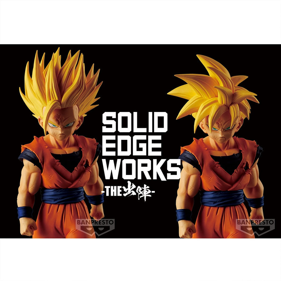 Original Banpresto Anime Dragon Ball Solid Edge Works Super Saiyan 2 Gohan Action Figures Bandai Figurals Collectible Model Toys