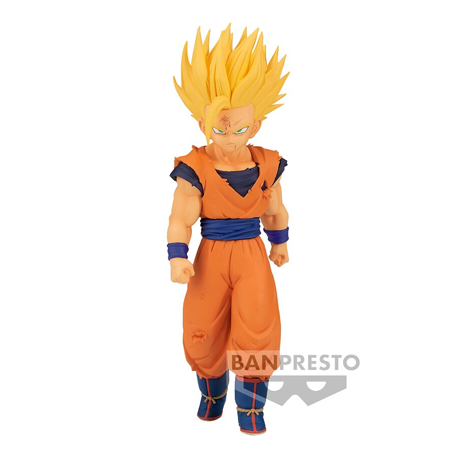 Original Banpresto Anime Dragon Ball Solid Edge Works Super Saiyan 2 Gohan Action Figures Bandai Figurals Collectible Model Toys