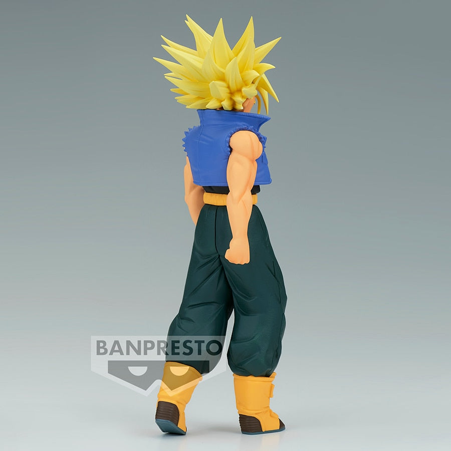 Original Banpresto Anime Dragon Ball Solid Edge Works Super Saiyan 2 Trunks Action Figure Bandai Figurals Collectible Model Toys
