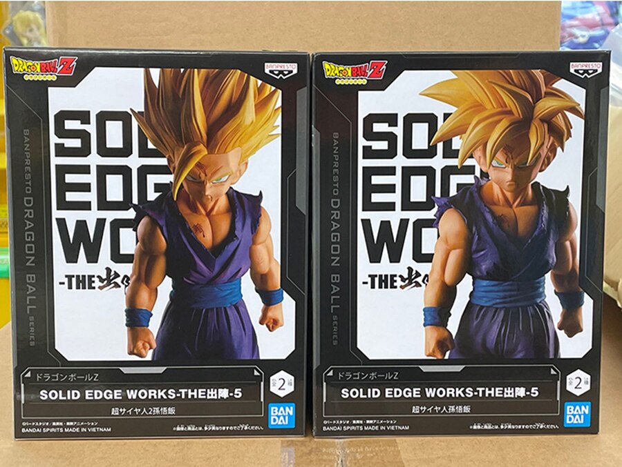 Original Banpresto Anime Dragon Ball Z Solid Edge Works Super Saiyan 2 Gohan Action Figure Collectible Model Toys Figurals