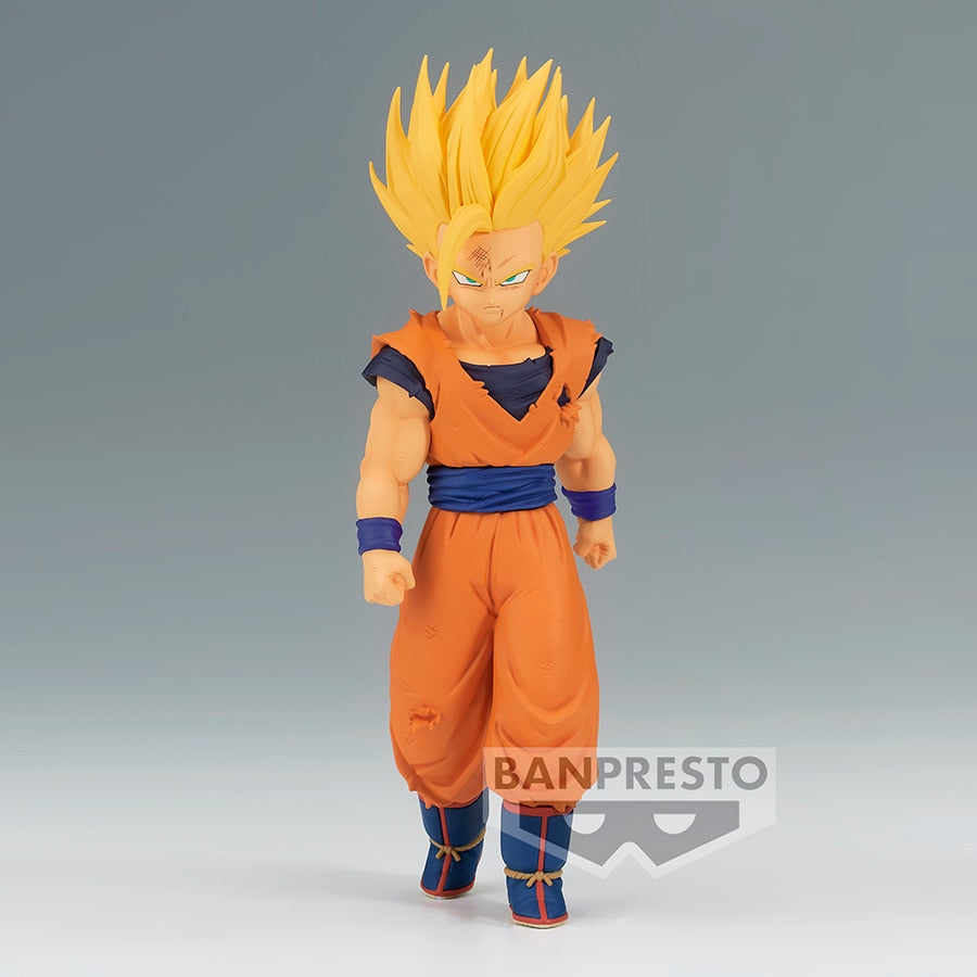 Original Banpresto Anime Dragon Ball Solid Edge Works Super Saiyan 2 Gohan Action Figures Bandai Figurals Collectible Model Toys